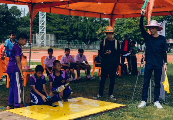 ภาพกิจกรรม  คณะวิทยาศาสตร์และเทคโนโลยี จัดการแข่งขันจรวดขวดน้ำ ระดับประถมศึกษา มัธยมศึกษาตอนต้น มัธยมศึกษาตอนปลาย งานสัปดาห์วิทยาศาสตร์แห่งชาติ ส่วนภูมิภาค ประจำปี 2566