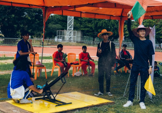 ภาพกิจกรรม  คณะวิทยาศาสตร์และเทคโนโลยี จัดการแข่งขันจรวดขวดน้ำ ระดับประถมศึกษา มัธยมศึกษาตอนต้น มัธยมศึกษาตอนปลาย งานสัปดาห์วิทยาศาสตร์แห่งชาติ ส่วนภูมิภาค ประจำปี 2566