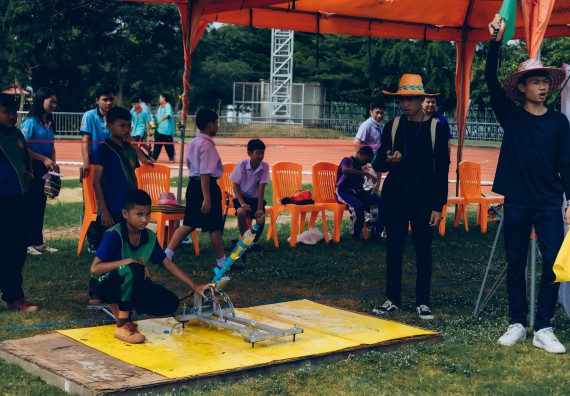 ภาพกิจกรรม  คณะวิทยาศาสตร์และเทคโนโลยี จัดการแข่งขันจรวดขวดน้ำ ระดับประถมศึกษา มัธยมศึกษาตอนต้น มัธยมศึกษาตอนปลาย งานสัปดาห์วิทยาศาสตร์แห่งชาติ ส่วนภูมิภาค ประจำปี 2566