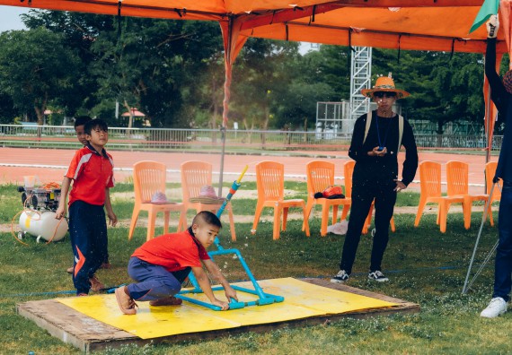 ภาพกิจกรรม  คณะวิทยาศาสตร์และเทคโนโลยี จัดการแข่งขันจรวดขวดน้ำ ระดับประถมศึกษา มัธยมศึกษาตอนต้น มัธยมศึกษาตอนปลาย งานสัปดาห์วิทยาศาสตร์แห่งชาติ ส่วนภูมิภาค ประจำปี 2566