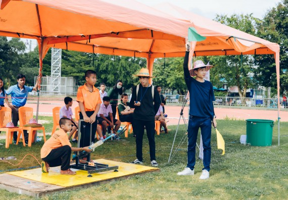 ภาพกิจกรรม  คณะวิทยาศาสตร์และเทคโนโลยี จัดการแข่งขันจรวดขวดน้ำ ระดับประถมศึกษา มัธยมศึกษาตอนต้น มัธยมศึกษาตอนปลาย งานสัปดาห์วิทยาศาสตร์แห่งชาติ ส่วนภูมิภาค ประจำปี 2566