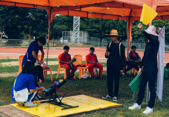 ภาพกิจกรรม  คณะวิทยาศาสตร์และเทคโนโลยี จัดการแข่งขันจรวดขวดน้ำ ระดับประถมศึกษา มัธยมศึกษาตอนต้น มัธยมศึกษาตอนปลาย งานสัปดาห์วิทยาศาสตร์แห่งชาติ ส่วนภูมิภาค ประจำปี 2566