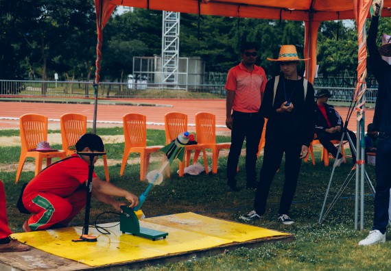 ภาพกิจกรรม  คณะวิทยาศาสตร์และเทคโนโลยี จัดการแข่งขันจรวดขวดน้ำ ระดับประถมศึกษา มัธยมศึกษาตอนต้น มัธยมศึกษาตอนปลาย งานสัปดาห์วิทยาศาสตร์แห่งชาติ ส่วนภูมิภาค ประจำปี 2566