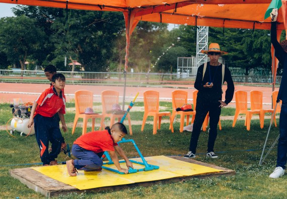 ภาพกิจกรรม  คณะวิทยาศาสตร์และเทคโนโลยี จัดการแข่งขันจรวดขวดน้ำ ระดับประถมศึกษา มัธยมศึกษาตอนต้น มัธยมศึกษาตอนปลาย งานสัปดาห์วิทยาศาสตร์แห่งชาติ ส่วนภูมิภาค ประจำปี 2566