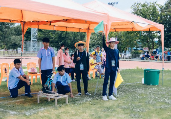 ภาพกิจกรรม  คณะวิทยาศาสตร์และเทคโนโลยี จัดการแข่งขันจรวดขวดน้ำ ระดับประถมศึกษา มัธยมศึกษาตอนต้น มัธยมศึกษาตอนปลาย งานสัปดาห์วิทยาศาสตร์แห่งชาติ ส่วนภูมิภาค ประจำปี 2566