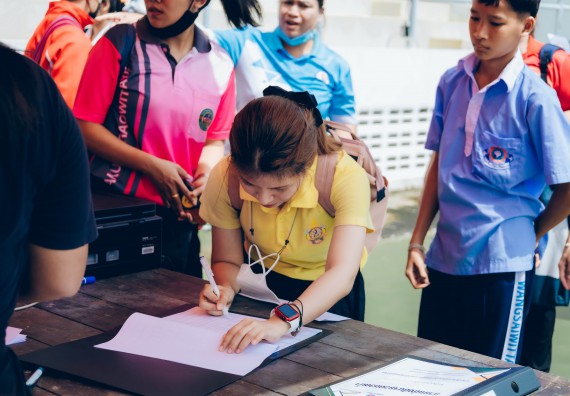 ภาพกิจกรรม  คณะวิทยาศาสตร์และเทคโนโลยี จัดการแข่งขันจรวดขวดน้ำ ระดับประถมศึกษา มัธยมศึกษาตอนต้น มัธยมศึกษาตอนปลาย งานสัปดาห์วิทยาศาสตร์แห่งชาติ ส่วนภูมิภาค ประจำปี 2566