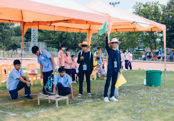 ภาพกิจกรรม  คณะวิทยาศาสตร์และเทคโนโลยี จัดการแข่งขันจรวดขวดน้ำ ระดับประถมศึกษา มัธยมศึกษาตอนต้น มัธยมศึกษาตอนปลาย งานสัปดาห์วิทยาศาสตร์แห่งชาติ ส่วนภูมิภาค ประจำปี 2566