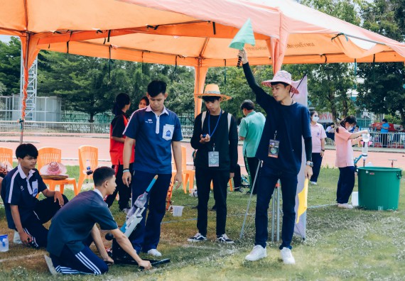 ภาพกิจกรรม  คณะวิทยาศาสตร์และเทคโนโลยี จัดการแข่งขันจรวดขวดน้ำ ระดับประถมศึกษา มัธยมศึกษาตอนต้น มัธยมศึกษาตอนปลาย งานสัปดาห์วิทยาศาสตร์แห่งชาติ ส่วนภูมิภาค ประจำปี 2566