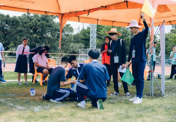 ภาพกิจกรรม  คณะวิทยาศาสตร์และเทคโนโลยี จัดการแข่งขันจรวดขวดน้ำ ระดับประถมศึกษา มัธยมศึกษาตอนต้น มัธยมศึกษาตอนปลาย งานสัปดาห์วิทยาศาสตร์แห่งชาติ ส่วนภูมิภาค ประจำปี 2566