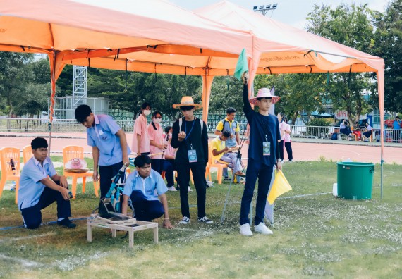 ภาพกิจกรรม  คณะวิทยาศาสตร์และเทคโนโลยี จัดการแข่งขันจรวดขวดน้ำ ระดับประถมศึกษา มัธยมศึกษาตอนต้น มัธยมศึกษาตอนปลาย งานสัปดาห์วิทยาศาสตร์แห่งชาติ ส่วนภูมิภาค ประจำปี 2566