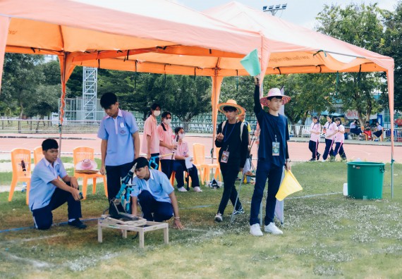 ภาพกิจกรรม  คณะวิทยาศาสตร์และเทคโนโลยี จัดการแข่งขันจรวดขวดน้ำ ระดับประถมศึกษา มัธยมศึกษาตอนต้น มัธยมศึกษาตอนปลาย งานสัปดาห์วิทยาศาสตร์แห่งชาติ ส่วนภูมิภาค ประจำปี 2566