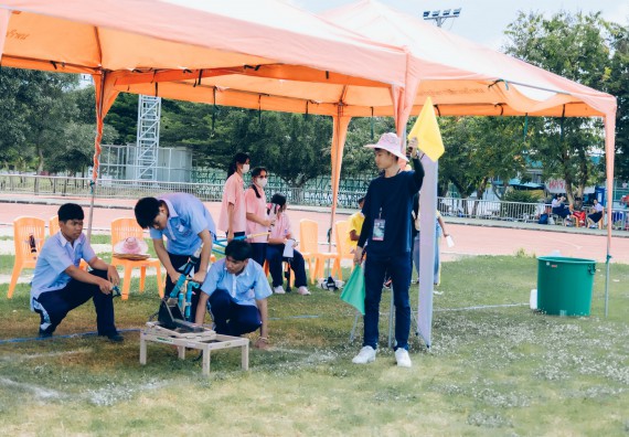 ภาพกิจกรรม  คณะวิทยาศาสตร์และเทคโนโลยี จัดการแข่งขันจรวดขวดน้ำ ระดับประถมศึกษา มัธยมศึกษาตอนต้น มัธยมศึกษาตอนปลาย งานสัปดาห์วิทยาศาสตร์แห่งชาติ ส่วนภูมิภาค ประจำปี 2566