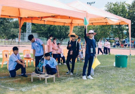 ภาพกิจกรรม  คณะวิทยาศาสตร์และเทคโนโลยี จัดการแข่งขันจรวดขวดน้ำ ระดับประถมศึกษา มัธยมศึกษาตอนต้น มัธยมศึกษาตอนปลาย งานสัปดาห์วิทยาศาสตร์แห่งชาติ ส่วนภูมิภาค ประจำปี 2566