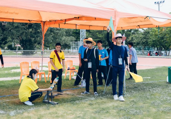 ภาพกิจกรรม  คณะวิทยาศาสตร์และเทคโนโลยี จัดการแข่งขันจรวดขวดน้ำ ระดับประถมศึกษา มัธยมศึกษาตอนต้น มัธยมศึกษาตอนปลาย งานสัปดาห์วิทยาศาสตร์แห่งชาติ ส่วนภูมิภาค ประจำปี 2566