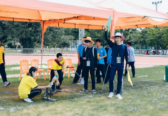 ภาพกิจกรรม  คณะวิทยาศาสตร์และเทคโนโลยี จัดการแข่งขันจรวดขวดน้ำ ระดับประถมศึกษา มัธยมศึกษาตอนต้น มัธยมศึกษาตอนปลาย งานสัปดาห์วิทยาศาสตร์แห่งชาติ ส่วนภูมิภาค ประจำปี 2566