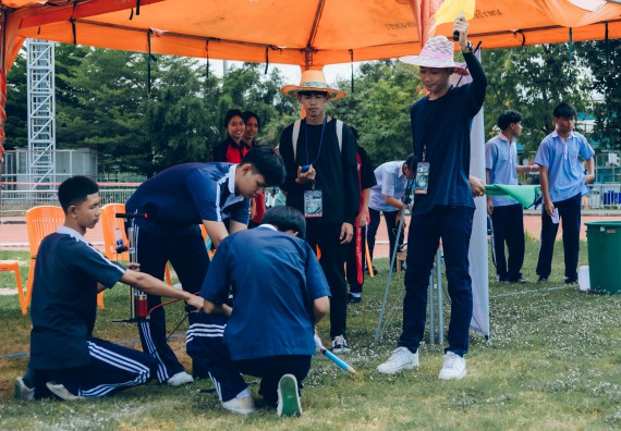 ภาพกิจกรรม  คณะวิทยาศาสตร์และเทคโนโลยี จัดการแข่งขันจรวดขวดน้ำ ระดับประถมศึกษา มัธยมศึกษาตอนต้น มัธยมศึกษาตอนปลาย งานสัปดาห์วิทยาศาสตร์แห่งชาติ ส่วนภูมิภาค ประจำปี 2566