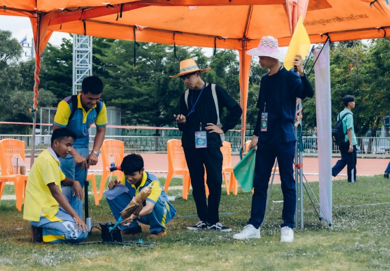 ภาพกิจกรรม  คณะวิทยาศาสตร์และเทคโนโลยี จัดการแข่งขันจรวดขวดน้ำ ระดับประถมศึกษา มัธยมศึกษาตอนต้น มัธยมศึกษาตอนปลาย งานสัปดาห์วิทยาศาสตร์แห่งชาติ ส่วนภูมิภาค ประจำปี 2566