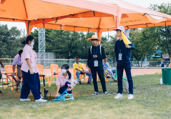 ภาพกิจกรรม  คณะวิทยาศาสตร์และเทคโนโลยี จัดการแข่งขันจรวดขวดน้ำ ระดับประถมศึกษา มัธยมศึกษาตอนต้น มัธยมศึกษาตอนปลาย งานสัปดาห์วิทยาศาสตร์แห่งชาติ ส่วนภูมิภาค ประจำปี 2566