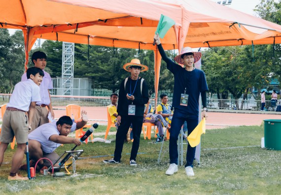 ภาพกิจกรรม  คณะวิทยาศาสตร์และเทคโนโลยี จัดการแข่งขันจรวดขวดน้ำ ระดับประถมศึกษา มัธยมศึกษาตอนต้น มัธยมศึกษาตอนปลาย งานสัปดาห์วิทยาศาสตร์แห่งชาติ ส่วนภูมิภาค ประจำปี 2566