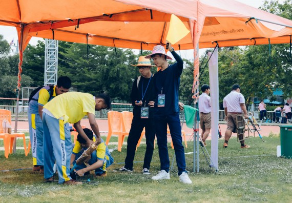 ภาพกิจกรรม  คณะวิทยาศาสตร์และเทคโนโลยี จัดการแข่งขันจรวดขวดน้ำ ระดับประถมศึกษา มัธยมศึกษาตอนต้น มัธยมศึกษาตอนปลาย งานสัปดาห์วิทยาศาสตร์แห่งชาติ ส่วนภูมิภาค ประจำปี 2566