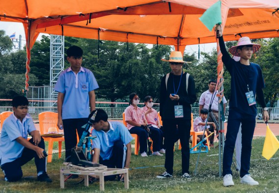 ภาพกิจกรรม  คณะวิทยาศาสตร์และเทคโนโลยี จัดการแข่งขันจรวดขวดน้ำ ระดับประถมศึกษา มัธยมศึกษาตอนต้น มัธยมศึกษาตอนปลาย งานสัปดาห์วิทยาศาสตร์แห่งชาติ ส่วนภูมิภาค ประจำปี 2566