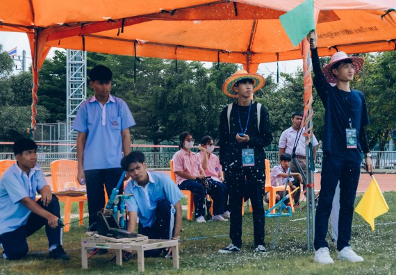 ภาพกิจกรรม  คณะวิทยาศาสตร์และเทคโนโลยี จัดการแข่งขันจรวดขวดน้ำ ระดับประถมศึกษา มัธยมศึกษาตอนต้น มัธยมศึกษาตอนปลาย งานสัปดาห์วิทยาศาสตร์แห่งชาติ ส่วนภูมิภาค ประจำปี 2566