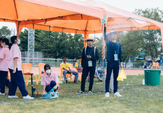 ภาพกิจกรรม  คณะวิทยาศาสตร์และเทคโนโลยี จัดการแข่งขันจรวดขวดน้ำ ระดับประถมศึกษา มัธยมศึกษาตอนต้น มัธยมศึกษาตอนปลาย งานสัปดาห์วิทยาศาสตร์แห่งชาติ ส่วนภูมิภาค ประจำปี 2566