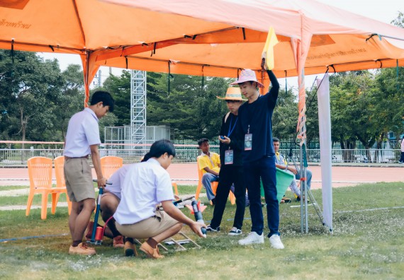 ภาพกิจกรรม  คณะวิทยาศาสตร์และเทคโนโลยี จัดการแข่งขันจรวดขวดน้ำ ระดับประถมศึกษา มัธยมศึกษาตอนต้น มัธยมศึกษาตอนปลาย งานสัปดาห์วิทยาศาสตร์แห่งชาติ ส่วนภูมิภาค ประจำปี 2566