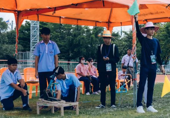 ภาพกิจกรรม  คณะวิทยาศาสตร์และเทคโนโลยี จัดการแข่งขันจรวดขวดน้ำ ระดับประถมศึกษา มัธยมศึกษาตอนต้น มัธยมศึกษาตอนปลาย งานสัปดาห์วิทยาศาสตร์แห่งชาติ ส่วนภูมิภาค ประจำปี 2566