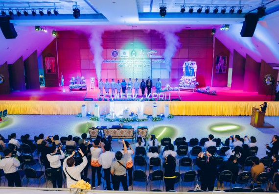 ภาพกิจกรรม  คณะวิทยาศาสตร์และเทคโนโลยี จัดพิธีถวายราชสดุดี พิธีถวายพานพุ่มสักการะและพิธีเปิด งานสัปดาห์วิทยาศาสตร์แห่งชาติ ส่วนภูมิภาค ประจำปี 2566