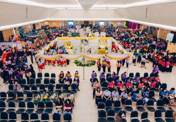 ภาพกิจกรรม  คณะวิทยาศาสตร์และเทคโนโลยี จัดพิธีถวายราชสดุดี พิธีถวายพานพุ่มสักการะและพิธีเปิด งานสัปดาห์วิทยาศาสตร์แห่งชาติ ส่วนภูมิภาค ประจำปี 2566