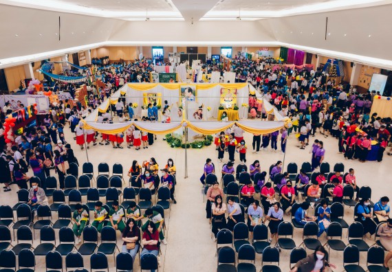 ภาพกิจกรรม  คณะวิทยาศาสตร์และเทคโนโลยี จัดพิธีถวายราชสดุดี พิธีถวายพานพุ่มสักการะและพิธีเปิด งานสัปดาห์วิทยาศาสตร์แห่งชาติ ส่วนภูมิภาค ประจำปี 2566