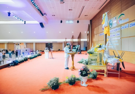 ภาพกิจกรรม  คณะวิทยาศาสตร์และเทคโนโลยี จัดพิธีถวายราชสดุดี พิธีถวายพานพุ่มสักการะและพิธีเปิด งานสัปดาห์วิทยาศาสตร์แห่งชาติ ส่วนภูมิภาค ประจำปี 2566