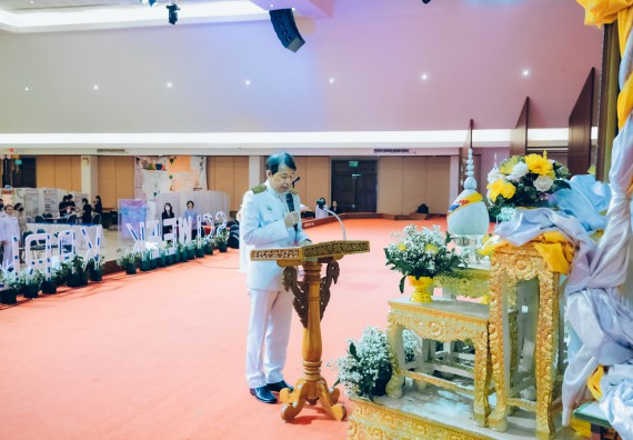 ภาพกิจกรรม  คณะวิทยาศาสตร์และเทคโนโลยี จัดพิธีถวายราชสดุดี พิธีถวายพานพุ่มสักการะและพิธีเปิด งานสัปดาห์วิทยาศาสตร์แห่งชาติ ส่วนภูมิภาค ประจำปี 2566