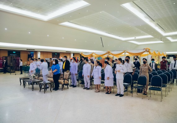 ภาพกิจกรรม  คณะวิทยาศาสตร์และเทคโนโลยี จัดพิธีถวายราชสดุดี พิธีถวายพานพุ่มสักการะและพิธีเปิด งานสัปดาห์วิทยาศาสตร์แห่งชาติ ส่วนภูมิภาค ประจำปี 2566