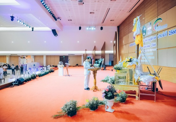 ภาพกิจกรรม  คณะวิทยาศาสตร์และเทคโนโลยี จัดพิธีถวายราชสดุดี พิธีถวายพานพุ่มสักการะและพิธีเปิด งานสัปดาห์วิทยาศาสตร์แห่งชาติ ส่วนภูมิภาค ประจำปี 2566