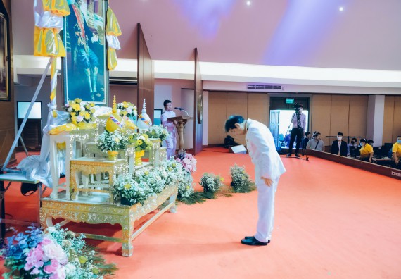 ภาพกิจกรรม  คณะวิทยาศาสตร์และเทคโนโลยี จัดพิธีถวายราชสดุดี พิธีถวายพานพุ่มสักการะและพิธีเปิด งานสัปดาห์วิทยาศาสตร์แห่งชาติ ส่วนภูมิภาค ประจำปี 2566