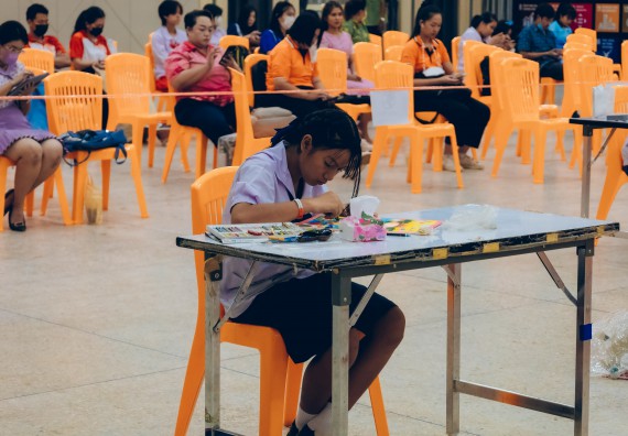 ภาพกิจกรรม  คณะวิทยาศาสตร์และเทคโนโลยี การประกวดภาพวาดจินตนาการทางวิทยาศาสตร์ ระดับประถมศึกษาตอนต้น ประถมศึกษาตอนปลาย มัธยมศึกษาตอนต้น มัธยมศึกษาตอนปลาย งานสัปดาห์วิทยาศาสตร์แห่งชาติ ส่วนภูมิภาค ประจำปี 2566