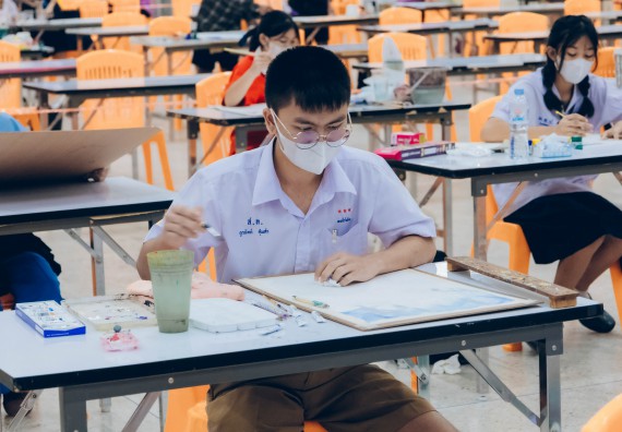 ภาพกิจกรรม  คณะวิทยาศาสตร์และเทคโนโลยี การประกวดภาพวาดจินตนาการทางวิทยาศาสตร์ ระดับประถมศึกษาตอนต้น ประถมศึกษาตอนปลาย มัธยมศึกษาตอนต้น มัธยมศึกษาตอนปลาย งานสัปดาห์วิทยาศาสตร์แห่งชาติ ส่วนภูมิภาค ประจำปี 2566