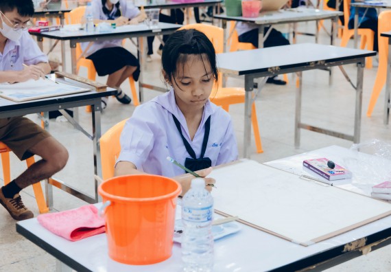 ภาพกิจกรรม  คณะวิทยาศาสตร์และเทคโนโลยี การประกวดภาพวาดจินตนาการทางวิทยาศาสตร์ ระดับประถมศึกษาตอนต้น ประถมศึกษาตอนปลาย มัธยมศึกษาตอนต้น มัธยมศึกษาตอนปลาย งานสัปดาห์วิทยาศาสตร์แห่งชาติ ส่วนภูมิภาค ประจำปี 2566