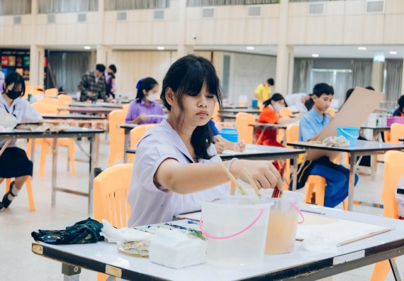 ภาพกิจกรรม  คณะวิทยาศาสตร์และเทคโนโลยี การประกวดภาพวาดจินตนาการทางวิทยาศาสตร์ ระดับประถมศึกษาตอนต้น ประถมศึกษาตอนปลาย มัธยมศึกษาตอนต้น มัธยมศึกษาตอนปลาย งานสัปดาห์วิทยาศาสตร์แห่งชาติ ส่วนภูมิภาค ประจำปี 2566