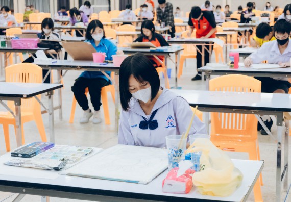 ภาพกิจกรรม  คณะวิทยาศาสตร์และเทคโนโลยี การประกวดภาพวาดจินตนาการทางวิทยาศาสตร์ ระดับประถมศึกษาตอนต้น ประถมศึกษาตอนปลาย มัธยมศึกษาตอนต้น มัธยมศึกษาตอนปลาย งานสัปดาห์วิทยาศาสตร์แห่งชาติ ส่วนภูมิภาค ประจำปี 2566