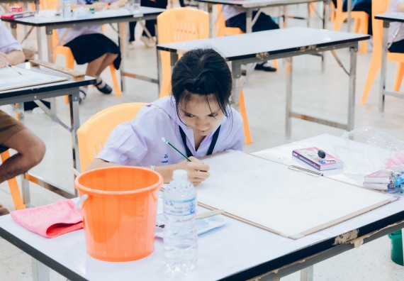 ภาพกิจกรรม  คณะวิทยาศาสตร์และเทคโนโลยี การประกวดภาพวาดจินตนาการทางวิทยาศาสตร์ ระดับประถมศึกษาตอนต้น ประถมศึกษาตอนปลาย มัธยมศึกษาตอนต้น มัธยมศึกษาตอนปลาย งานสัปดาห์วิทยาศาสตร์แห่งชาติ ส่วนภูมิภาค ประจำปี 2566