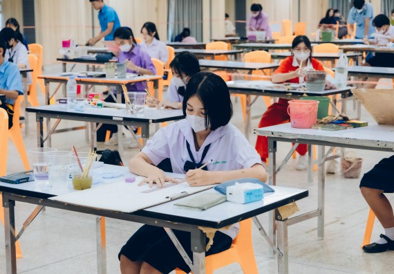 ภาพกิจกรรม  คณะวิทยาศาสตร์และเทคโนโลยี การประกวดภาพวาดจินตนาการทางวิทยาศาสตร์ ระดับประถมศึกษาตอนต้น ประถมศึกษาตอนปลาย มัธยมศึกษาตอนต้น มัธยมศึกษาตอนปลาย งานสัปดาห์วิทยาศาสตร์แห่งชาติ ส่วนภูมิภาค ประจำปี 2566