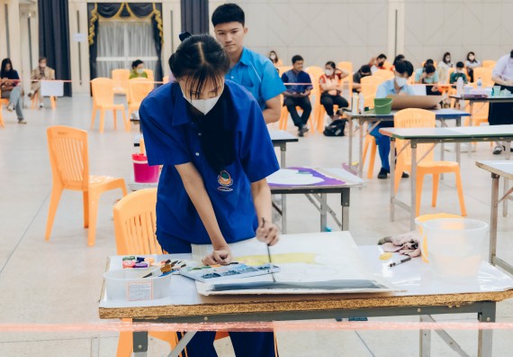 ภาพกิจกรรม  คณะวิทยาศาสตร์และเทคโนโลยี การประกวดภาพวาดจินตนาการทางวิทยาศาสตร์ ระดับประถมศึกษาตอนต้น ประถมศึกษาตอนปลาย มัธยมศึกษาตอนต้น มัธยมศึกษาตอนปลาย งานสัปดาห์วิทยาศาสตร์แห่งชาติ ส่วนภูมิภาค ประจำปี 2566