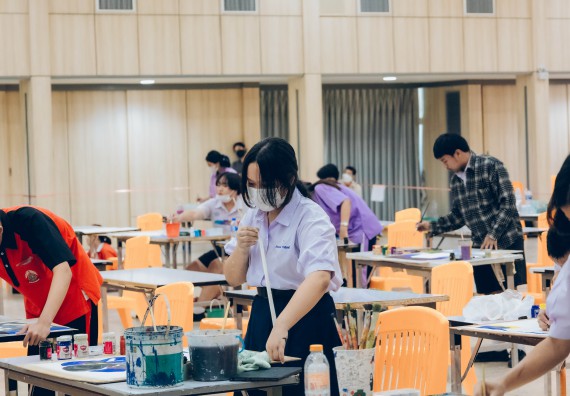 ภาพกิจกรรม  คณะวิทยาศาสตร์และเทคโนโลยี การประกวดภาพวาดจินตนาการทางวิทยาศาสตร์ ระดับประถมศึกษาตอนต้น ประถมศึกษาตอนปลาย มัธยมศึกษาตอนต้น มัธยมศึกษาตอนปลาย งานสัปดาห์วิทยาศาสตร์แห่งชาติ ส่วนภูมิภาค ประจำปี 2566