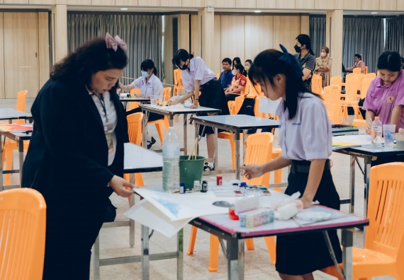 ภาพกิจกรรม  คณะวิทยาศาสตร์และเทคโนโลยี การประกวดภาพวาดจินตนาการทางวิทยาศาสตร์ ระดับประถมศึกษาตอนต้น ประถมศึกษาตอนปลาย มัธยมศึกษาตอนต้น มัธยมศึกษาตอนปลาย งานสัปดาห์วิทยาศาสตร์แห่งชาติ ส่วนภูมิภาค ประจำปี 2566