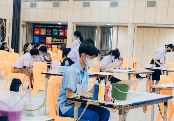 ภาพกิจกรรม  คณะวิทยาศาสตร์และเทคโนโลยี การประกวดภาพวาดจินตนาการทางวิทยาศาสตร์ ระดับประถมศึกษาตอนต้น ประถมศึกษาตอนปลาย มัธยมศึกษาตอนต้น มัธยมศึกษาตอนปลาย งานสัปดาห์วิทยาศาสตร์แห่งชาติ ส่วนภูมิภาค ประจำปี 2566