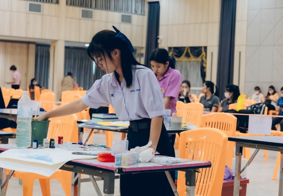 ภาพกิจกรรม  คณะวิทยาศาสตร์และเทคโนโลยี การประกวดภาพวาดจินตนาการทางวิทยาศาสตร์ ระดับประถมศึกษาตอนต้น ประถมศึกษาตอนปลาย มัธยมศึกษาตอนต้น มัธยมศึกษาตอนปลาย งานสัปดาห์วิทยาศาสตร์แห่งชาติ ส่วนภูมิภาค ประจำปี 2566