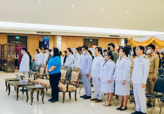 ภาพกิจกรรม  คณะวิทยาศาสตร์และเทคโนโลยี จัดพิธีถวายราชสดุดี พิธีถวายพานพุ่มสักการะและพิธีเปิด งานสัปดาห์วิทยาศาสตร์แห่งชาติ ส่วนภูมิภาค ประจำปี 2566